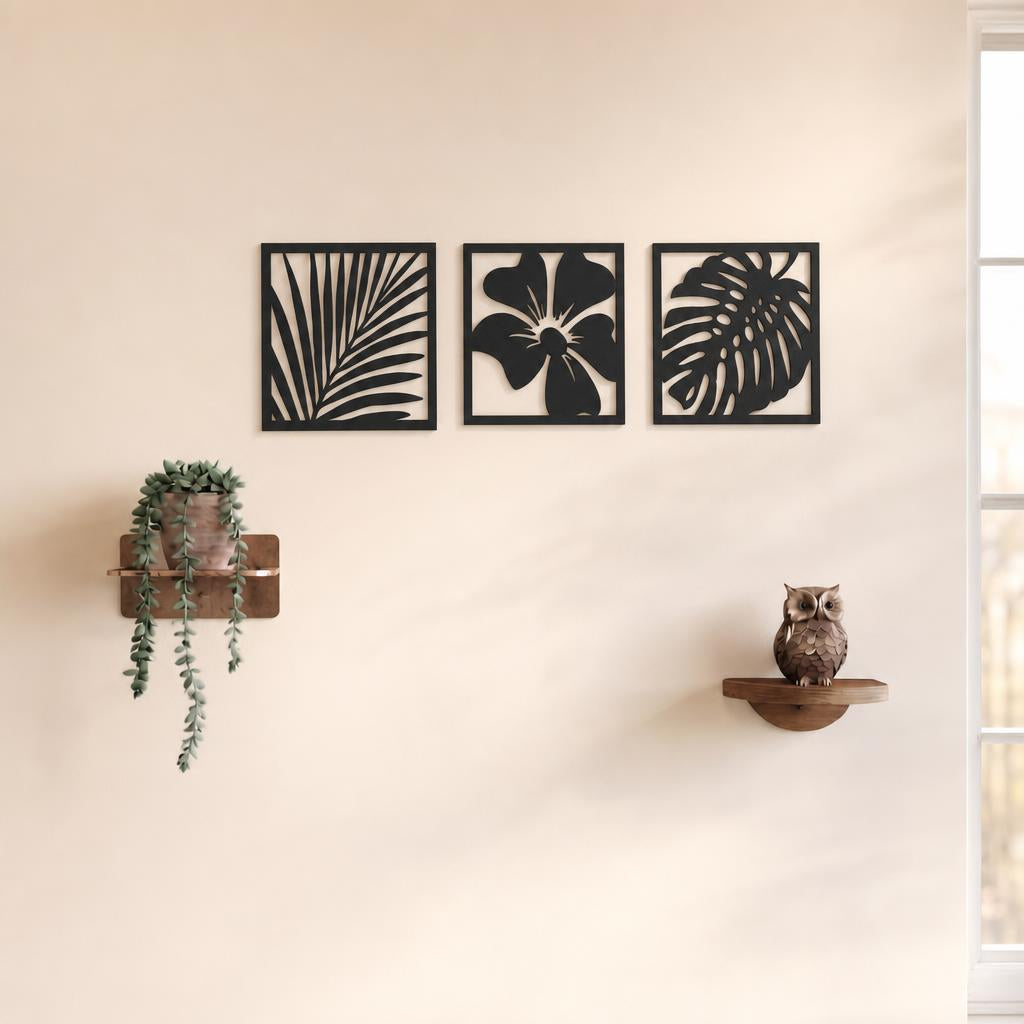Triptico Botanico Hojas y Flor