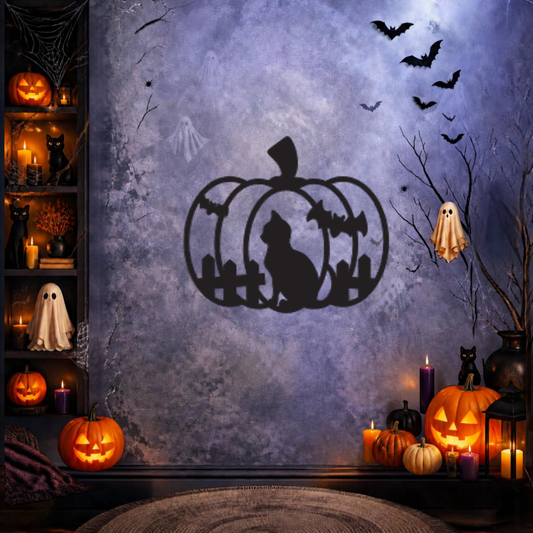 Cuadro Halloween — Pack 3 Calabazas para Muro