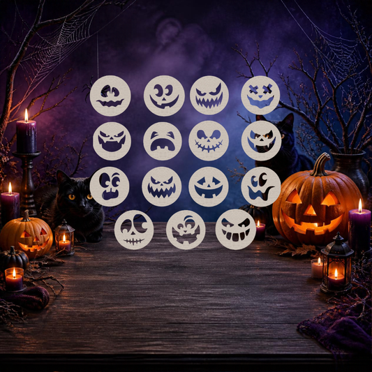 Posavasos Halloween — Set de 6 + Base