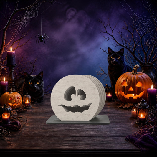 Posavasos Halloween — Set de 6 + Base