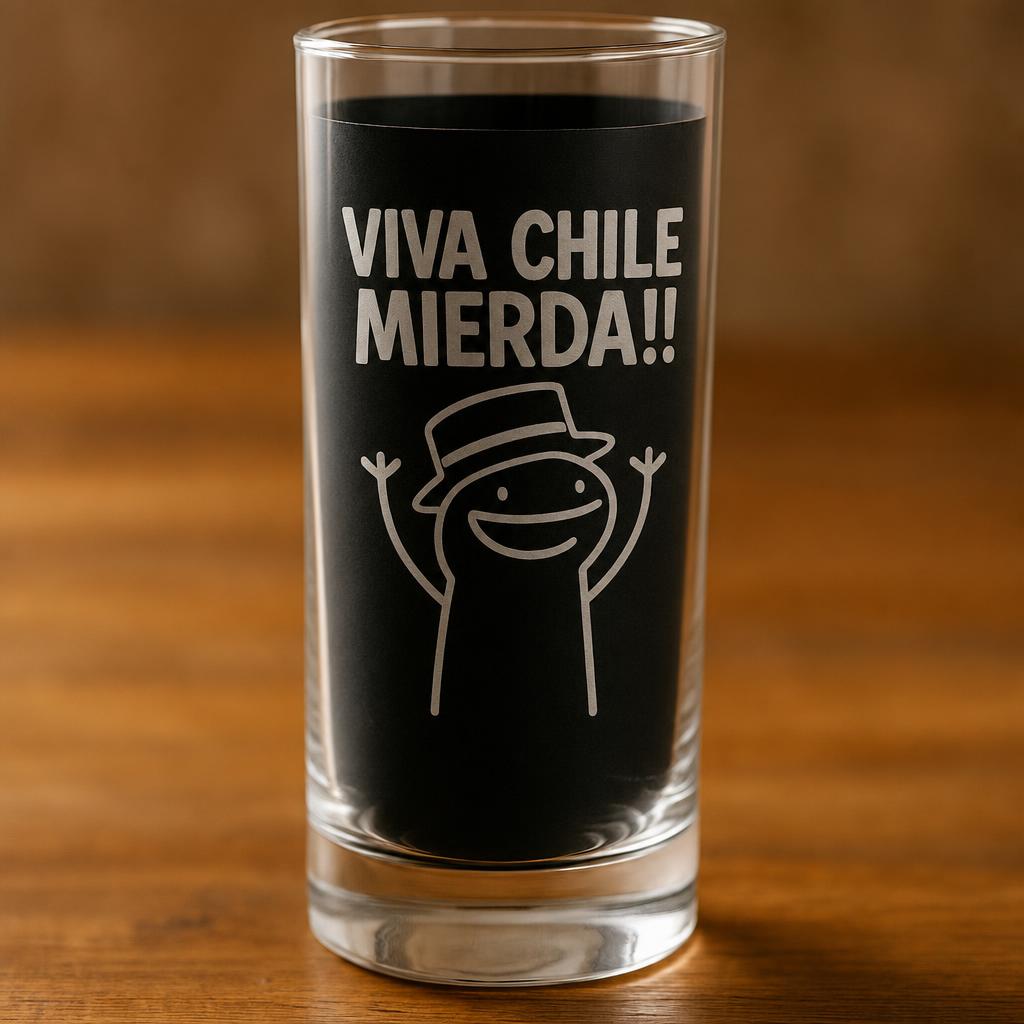 Vaso Viva Chile Mierda