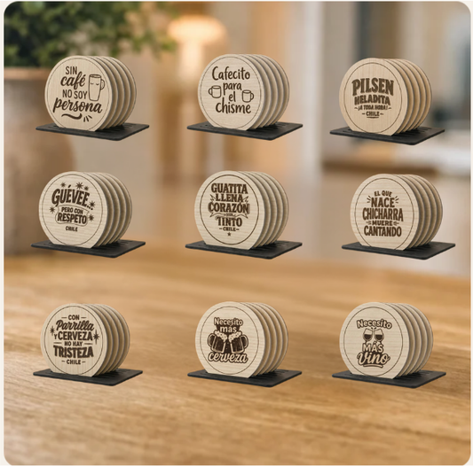 Ejemplo: 9 diseños de posavasos