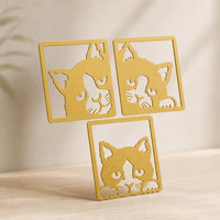 Triptico Gatitos Curiosos — Dorado
