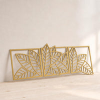 Triptico de Hojas Formato Rectangular — Dorado