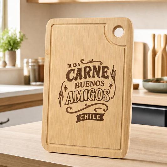 Tabla Buena Carne Buenos Amigos — Vertical