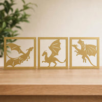 Tríptico Dragones — Dorado