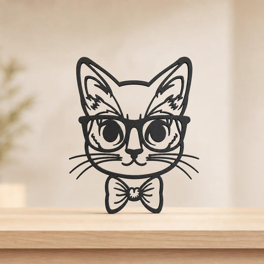 Cuadro Gato con Anteojos — otra vista