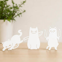 Trío de Gatos Enojados — Blanco