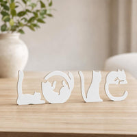 Cuadro Gatos LOVE — Blanco