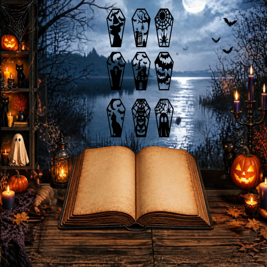 Pack Halloween — 6 Marca Páginas Tumba