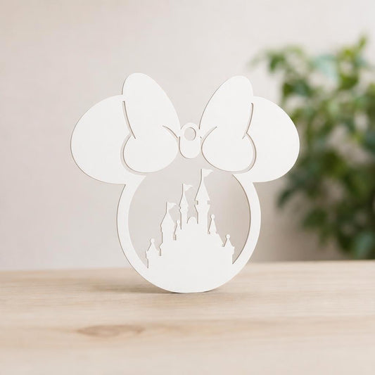 Cuadro Minnie y Castillo — Blanco