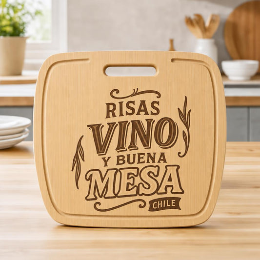 Risas Vino Y Buena Mesa — Horizontal (ranura continua)
